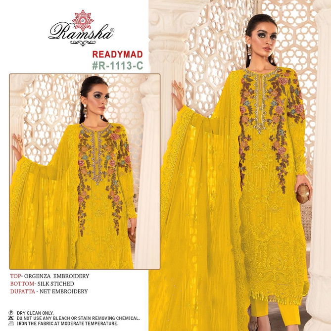 R 1113 By Ramsha 1113-A To D Pakistani Readymade Suits Wholesale Online